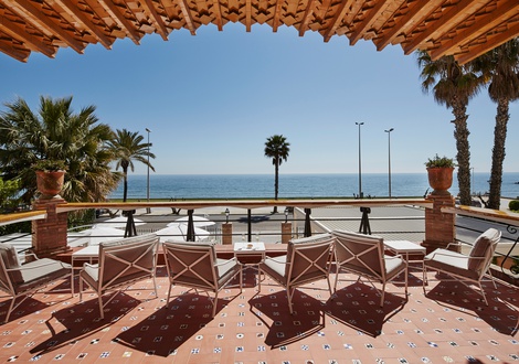 Terraza vista mar Hotel Casa Vilella Sitges